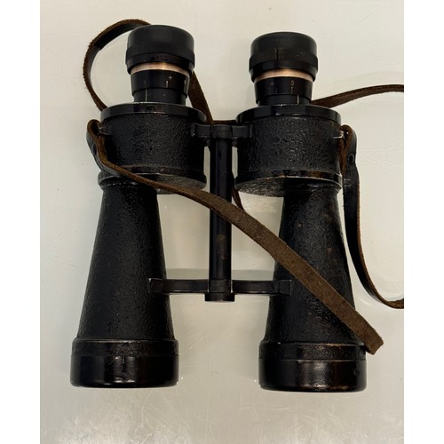 77 - Pair of German military binoculars, Zeiss manufactured under the beh brand 7x 50 field glasses. 21 c... 