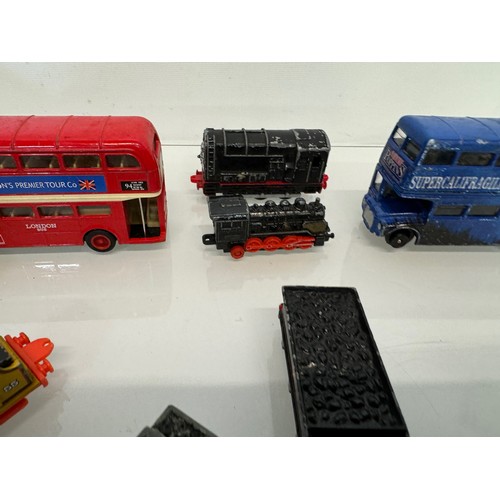 160 - Die cast models, Thomas the tank engine trains. And route master buses, etc.

This lot is available ... 