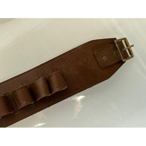 176 - Leather cartridge belt.

This lot is available for in-house shipping