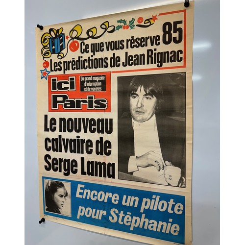 199 - A Newspaper advertising poster featuring Princess Stephanie of Monaco, 76 cm x 58 cm.

This lot is a... 