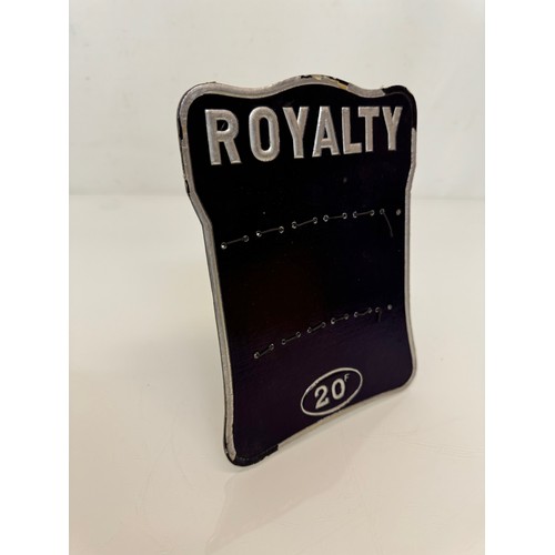 203 - Shop display a point of sale advertising display stand for Royalty writing instruments, 20 cm x 15.5... 