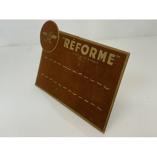 204 - Shop display an advertising display stand for Reforme writing instruments, 31 cm x 20.5 cm.

This lo... 