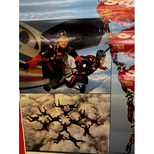 285 - Military ephemera, promotional poster for the Red Devils parachute display team, 76 cm x 55 cm.

Thi... 