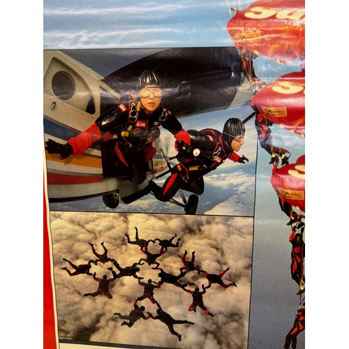 285 - Military ephemera, promotional poster for the Red Devils parachute display team, 76 cm x 55 cm.

Thi... 