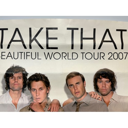 287 - Pop music ephemera, a Take That World Tour poster, 92 cm x 60 cm.

This lot is available for in-hous... 