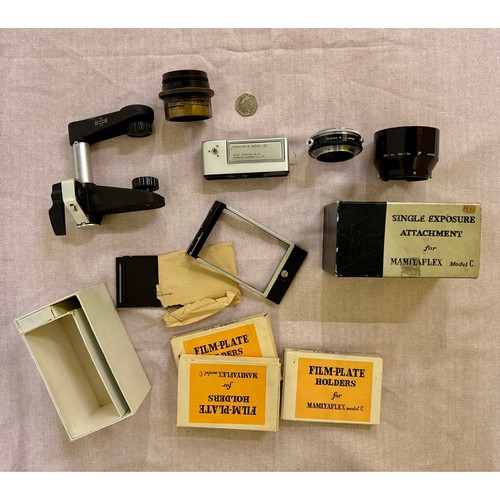 310 - A collection of Vintage Camera Equipment including a Minolta Spy Camera, Mamimya Medium Format Camer... 