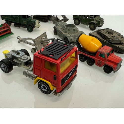 361 - Die cast toys, model military vehicle’s, tanks, armoured cars etc and commercial vehicles and lorrie... 