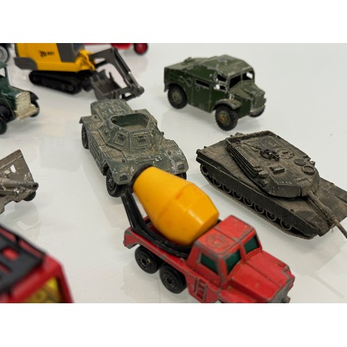 361 - Die cast toys, model military vehicle’s, tanks, armoured cars etc and commercial vehicles and lorrie... 