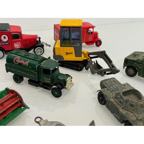 361 - Die cast toys, model military vehicle’s, tanks, armoured cars etc and commercial vehicles and lorrie... 