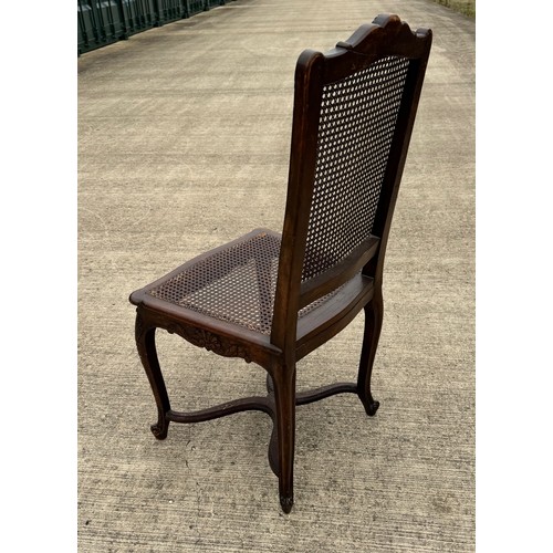 77 - Antique bergère side chair with carved decoration bergère seat and back sections, 101 cm high and 50... 