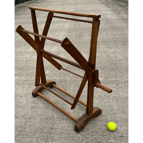 83 - A large Yarn winding frame, folds flat when not in use, 88 cm x 88 cm x 32 cm deep.