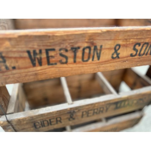 84 - Breweryana, a wooden cider crate marked for H Westons & Sons of Herefordshire, 14 inches x 9.5 inche... 