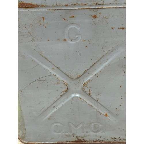 103 - Militaria, a WWII jerry can marked G USA G QMC.

This lot is available for in-house shipping