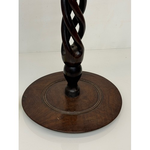 162 - Carved hardwood lamp base 148 cm high, 35 cm diameter base.

This lot is available for in-house ship... 