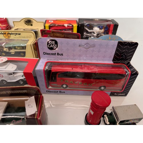 170 - Diecast toys, a collection of loose and boxed promotional vechiles motorcycles cars and trucks.

Thi... 