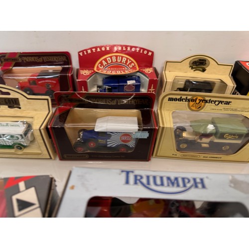 170 - Diecast toys, a collection of loose and boxed promotional vechiles motorcycles cars and trucks.

Thi... 