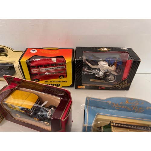 170 - Diecast toys, a collection of loose and boxed promotional vechiles motorcycles cars and trucks.

Thi... 