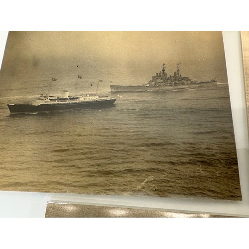 172 - Maritime, Royal ephemera, a collection of large Press photographs of HMS Britannia at work.

This lo... 