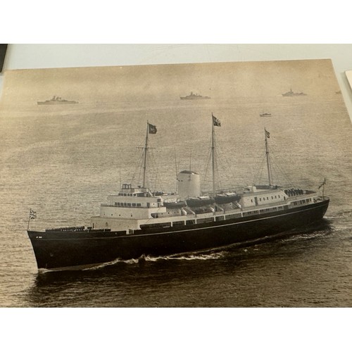 172 - Maritime, Royal ephemera, a collection of large Press photographs of HMS Britannia at work.

This lo... 