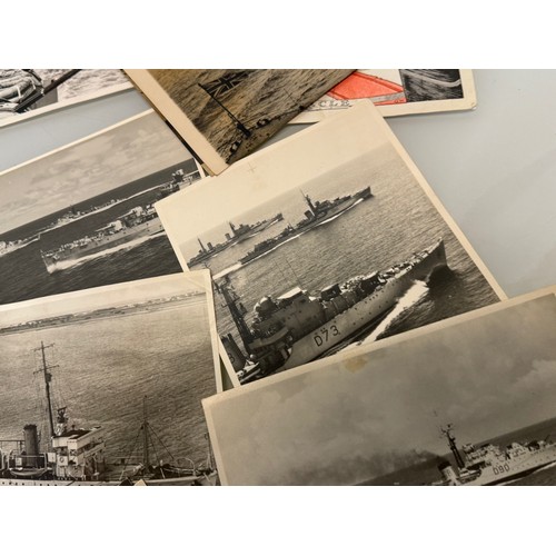 173 - Maritime ephemera, a collection of large press photographs and items relating to HMS Blake, and a al... 