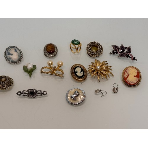 183 - A collection of costume jewellery, cameo broach etc.

This lot is available for in-house shipping