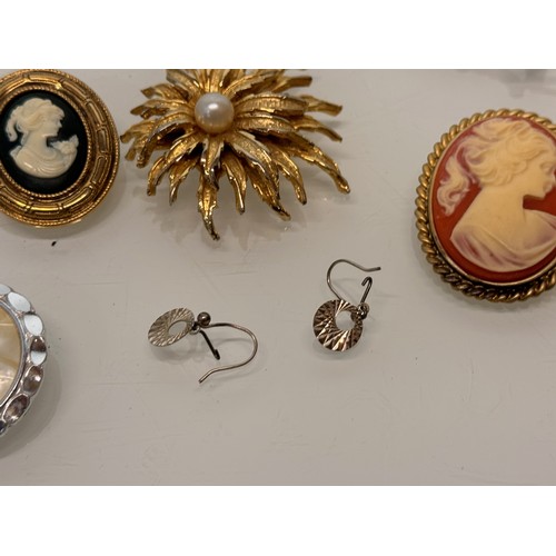 183 - A collection of costume jewellery, cameo broach etc.

This lot is available for in-house shipping