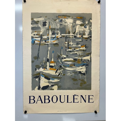 361 - Art, a Gallery poster advertising the work of  French artist Eugène Baboulène, 78.5 cm x 53 cm.

Thi... 