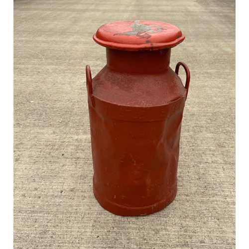 369 - Steel milk churn marked for Edme  Essex, 66 cm tall.

This lot is available for in-house shipping