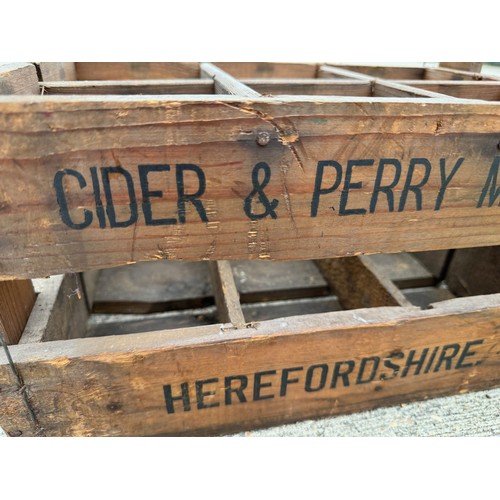 183 - Breweryana, a wooden cider crate marked for H Westons & Sons of Herefordshire, 14 inches x 9.5 inche... 