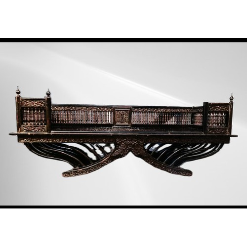 177 - Asian furniture, a large and nicely detailed Howdah, a well decorated seat for riding on an elephant... 