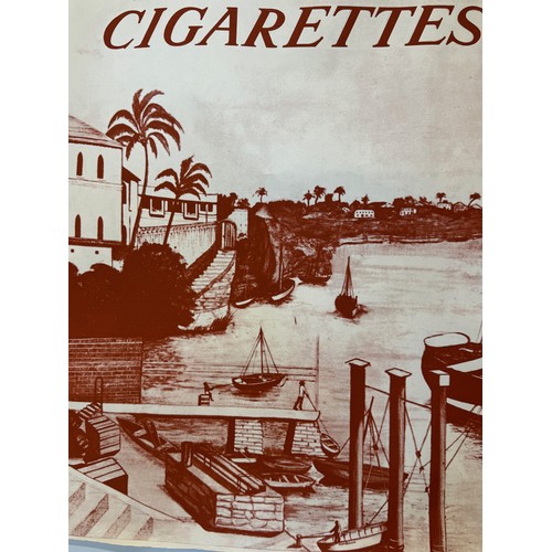 19 - Two posters of a Mediterranean harbour, titled Cigarettes, 93 cm x 61 cm.

This lot is available for... 