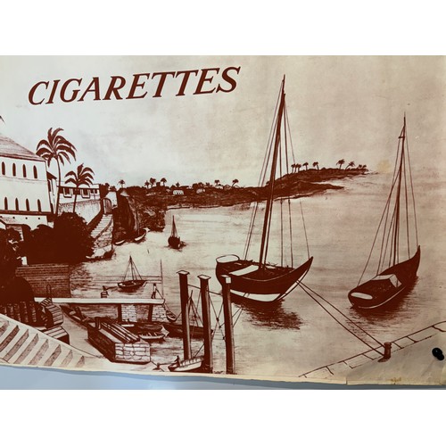 19 - Two posters of a Mediterranean harbour, titled Cigarettes, 93 cm x 61 cm.

This lot is available for... 