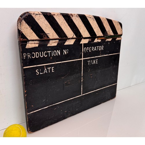 26 - Movie ,Film memorabilia, a vintage wooden clapper board from 1980’s.

This lot is available for in-h... 