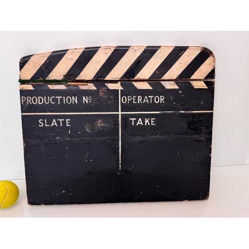 26 - Movie ,Film memorabilia, a vintage wooden clapper board from 1980’s.

This lot is available for in-h... 