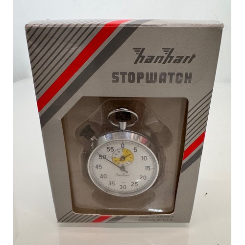 29 - German stopwatch by Hanhart, new old stock, boxed with paperwork.

This lot is available for in-hous... 