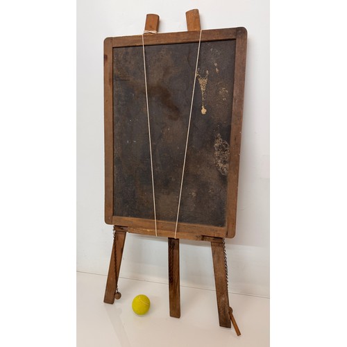 35 - Small Easel and chalk board, board is 44 cm x 61 cm and overall height is 101 cm.

This lot is avail... 