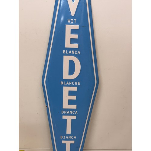 44 - Enamel beer advertising sign 65cm tall.

This lot is available for in-house shipping