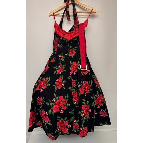 52 - Vintage clothing, Ladies Hell Bunny Vixen dress and petticoat size M.

This lot is available for in-... 