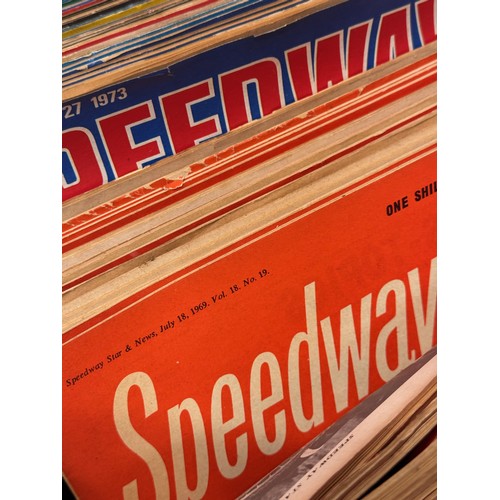 53 - Motor sport ephemera, automobilia, a collection of Speedway Star magazines 1960’s and 70’s.

This lo... 