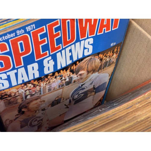 53 - Motor sport ephemera, automobilia, a collection of Speedway Star magazines 1960’s and 70’s.

This lo... 