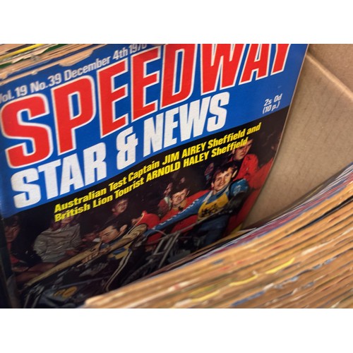 53 - Motor sport ephemera, automobilia, a collection of Speedway Star magazines 1960’s and 70’s.

This lo... 