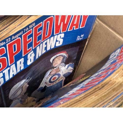 53 - Motor sport ephemera, automobilia, a collection of Speedway Star magazines 1960’s and 70’s.

This lo... 