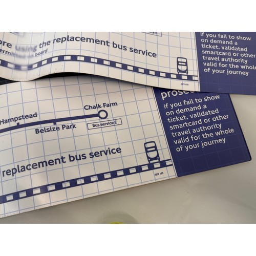 57 - Railwayana, two replacement bus service signs. 71 cm x 20 cm.

This lot is available for in-house sh... 