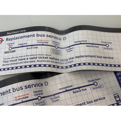 57 - Railwayana, two replacement bus service signs. 71 cm x 20 cm.

This lot is available for in-house sh... 