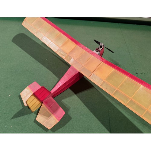 60 - Vintage petrol engined model aircraft. 44cm long and 79 cm wingspan.

This lot is available for in-h... 