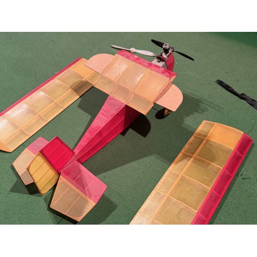 60 - Vintage petrol engined model aircraft. 44cm long and 79 cm wingspan.

This lot is available for in-h... 