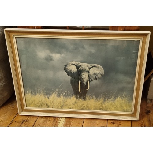 80 - David Shepard, framed print of an African Elephant. 85 cm x 60 cm.

This lot is available for in-hou... 