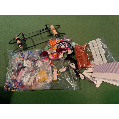 153 - Crafting kit, collection of beadwork craft supplies.

This lot is available for in-house shipping