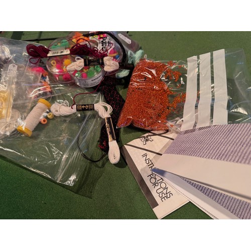 153 - Crafting kit, collection of beadwork craft supplies.

This lot is available for in-house shipping