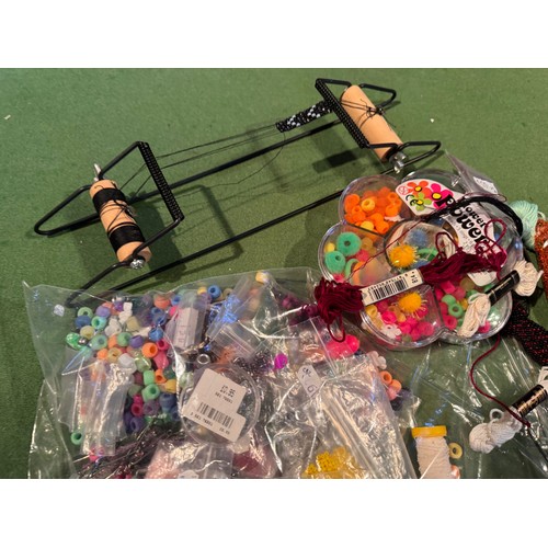 153 - Crafting kit, collection of beadwork craft supplies.

This lot is available for in-house shipping